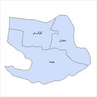 شیپ فایل بخش های شهرستان آذرشهر