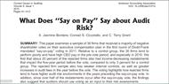 اصلاح say on pay چه چیزی را درباره ی ریسک حسابرسی نشان می دهد؟