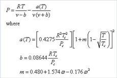 محاسبه حجم مولی فازها با معادله حالت SRK و Peng-Robinson
