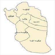 شیپ فایل بخش های شهرستان اصفهان