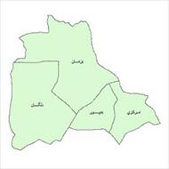 شیپ فایل بخش های شهرستان ایرانشهر