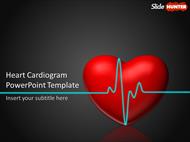 پاورپوینت متحرک قالب پزشکی که گرافیک نوار قلب+تپش قلب را به صورت متحرک نشان می دهد